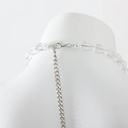 Handmade Bead Fashion Casual Neck Hanging Strap Diamond Spicy Girl Body Chain Tassel