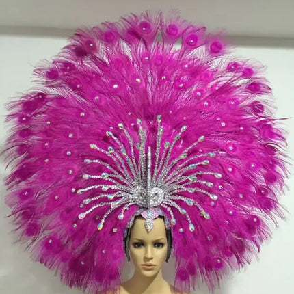 The Stardust Mirage – Premium Mohawk Feather Samba Carnival Headdress