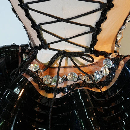 The Stardust Midnight Cabaret Cage Set – Luxury Rhinestone Showgirl Costume