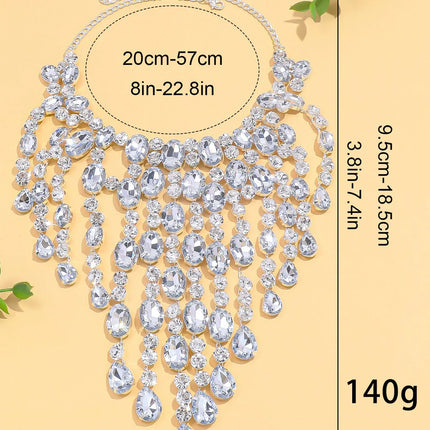 Rhinestone Waterdrop Necklace