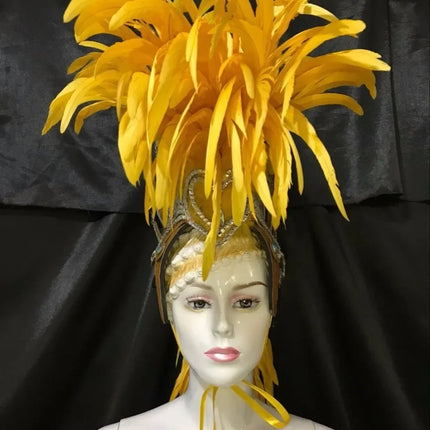 The Stardust Dynasty – Majestic Velvet & Feather Samba Masquerade Crown