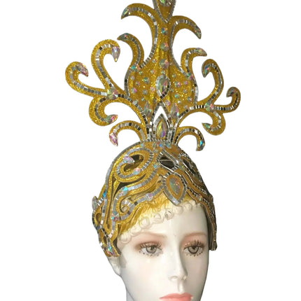 Brazil Rio Spanish Cuba Santiago Havana Venice Dionysia carnival Float Mask dress masque ball costume samba Golden Crown