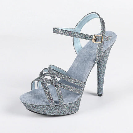 The Stardust Catwalk Stiletto – Luxury Rhinestone Platform Sandals