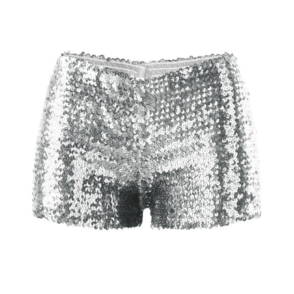 The Stardust Encore Sequin Shorts – High-Waist Performance Hot Pants