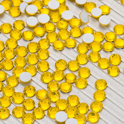 SS3-SS30 Yellow Series Hot-Fix Glass Flat Back Rhinestones