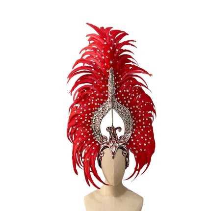 The Stardust Sovereign – Majestic Feathered Samba Carnival Headdress