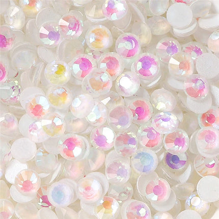 SS6-SS30 Mocha Shimmer White Glass Flatback Non-hotfix Rhinestones