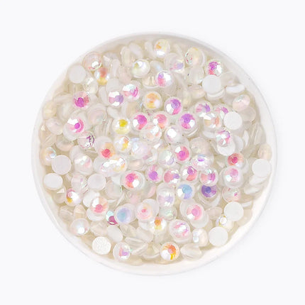 SS6-SS30 Mocha Shimmer White Glass Flatback Non-hotfix Rhinestones