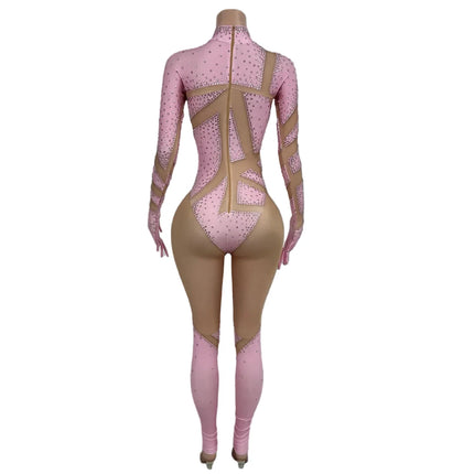 Crystal Illusion Rhinestone Bodysuit