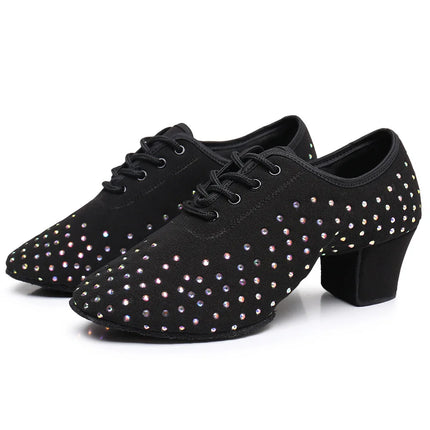 The Stardust Midnight Flash Oxford – Rhinestone Lace-Up Dance Shoe