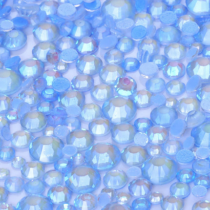 1440PC Mix Size SS6-SS20 Mocha Shimmer Neon Glass FlatBack Non-Hotfix Rhinestones