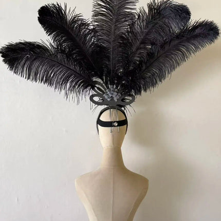 The Stardust Empress – Deluxe Feathered Samba & Carnival Crown