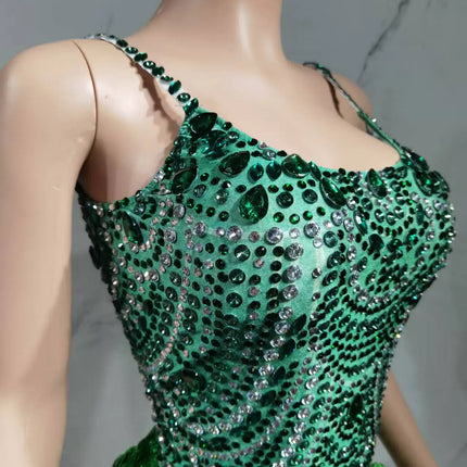 The Stardust Festival Fringe Bodysuit – Luxury Rhinestone Tassel Showgirl Costume