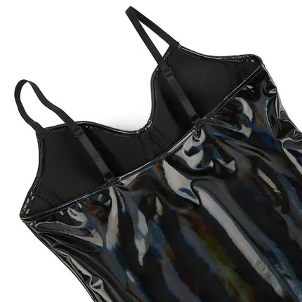 Gothic PU Leather Push-Up Corset Bodysuit & Underwire Bustier Shaper