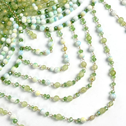 The Stardust Emerald Goddess – Handmade Green Rhinestone & Beaded Tassel Body Chain Halter Top