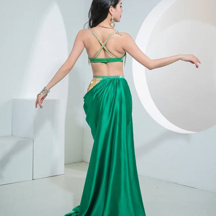 The Stardust Oasis 4-Piece Ensemble – Luxury Belly Dance Performance Suit