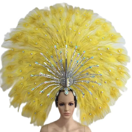 The Stardust Mirage – Premium Mohawk Feather Samba Carnival Headdress