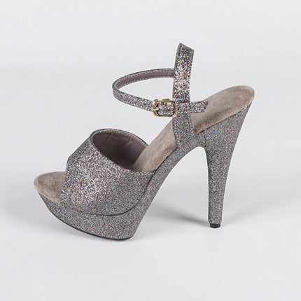 The Stardust Velvet Siren Stiletto – Luxury 13cm Platform Sandal