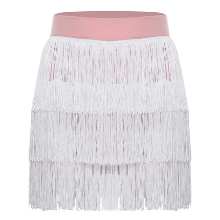 The Stardust Havana Fringe Skirt – High-Waist Tiered Tassel Performance Skirt