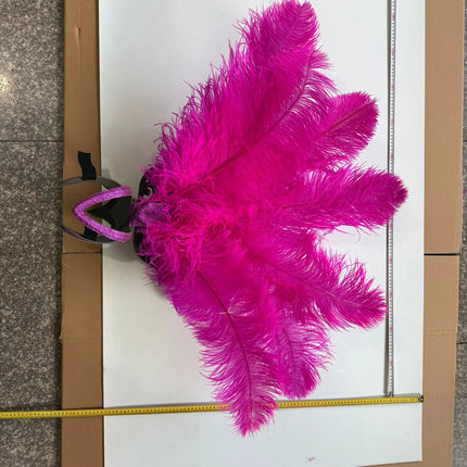 The Stardust Dionysia – Rose Red Feather Carnival & Masque Ball Headdress