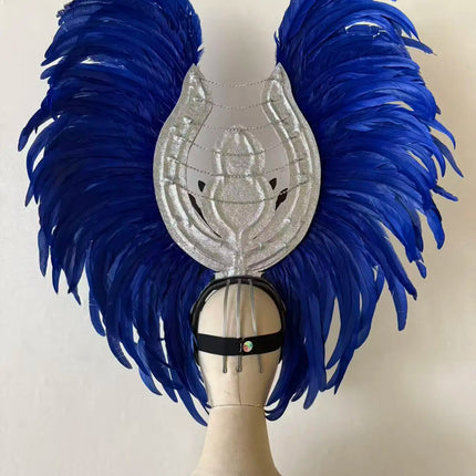 The Stardust Aurora Feather Headdress – Light Purple Cabaret & Carnival Crown