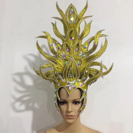 FASHIONABLE AND EXQUISITE HEADDRESS FEATHERS SAMBA DANCE CARNIVAL HALLOWEEN PARTY LATIN DANCE BAR PERFORMANCE HAT MASQUERADE