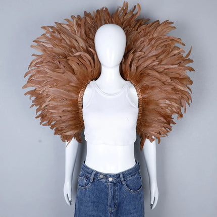 Festival Carnival Feather Shoulder Shawl