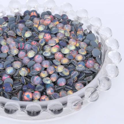 SS6-SS30 Mocha Opal Coral Reef Flatback Glass Non-Hotfix Rhinestones