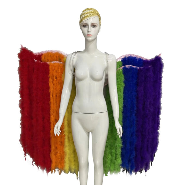 Large Feather Wing Backpiece with Shoulder Straps