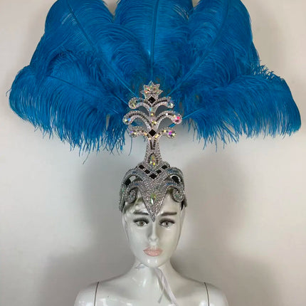 The Stardust Samba Queen – Premium Feathers & Rhinestones Carnival Headdress