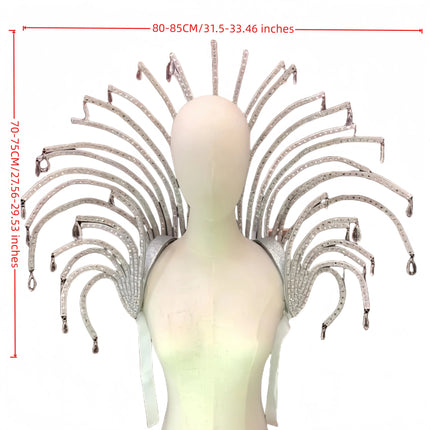 Curved Multi-Arm Backpiece Frame with Attachment Loops