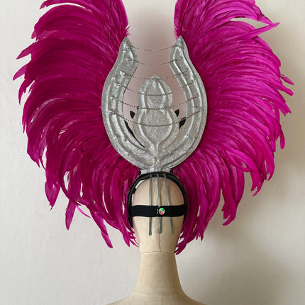 The Stardust Aurora Feather Headdress – Light Purple Cabaret & Carnival Crown