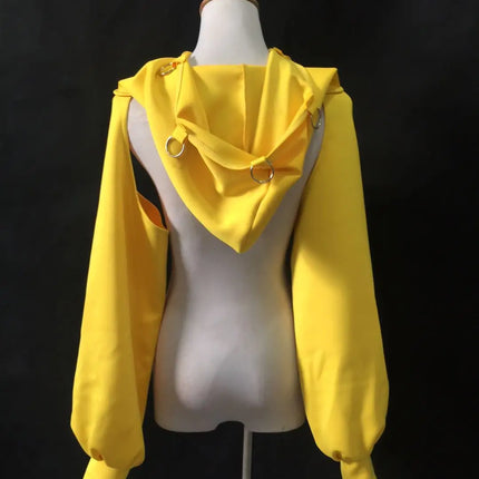 The Stardust Kinetic Cyber Hoodie – Cropped Gogo & Streetwear Dance Top