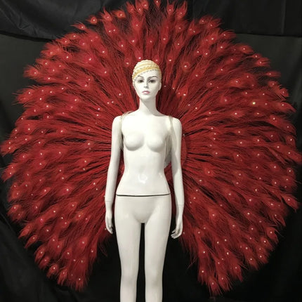 The Stardust Victoria Cabaret – Deluxe Angel Feather Wing & Headdress Stage Costume Set