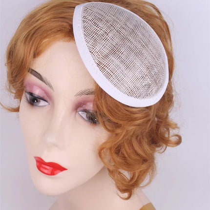 13cm Round & Teardrop Sinamay Fascinator Base DIY Millinery Headpiece Mold