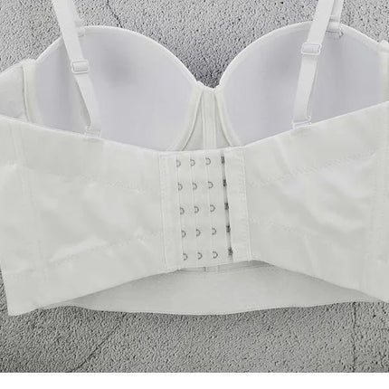 Crystal Beaded Bustier Corset Crop Top Nightclub Party Bralette