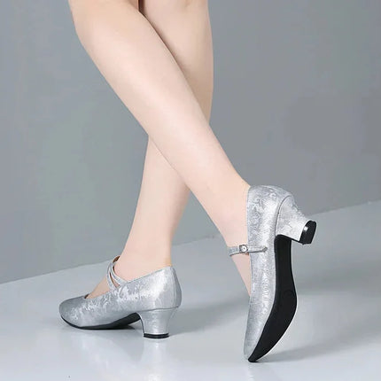 The Stardust Blossom Chinoiserie Dance Pump – Vintage Latin & Cabaret Heel