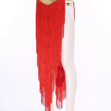 Women Cleopatra Egyptian Queen Cosplay Costume Belly Dancing Indian Dance Tassel Skirt Built-in Briefs for Halloween Carnival