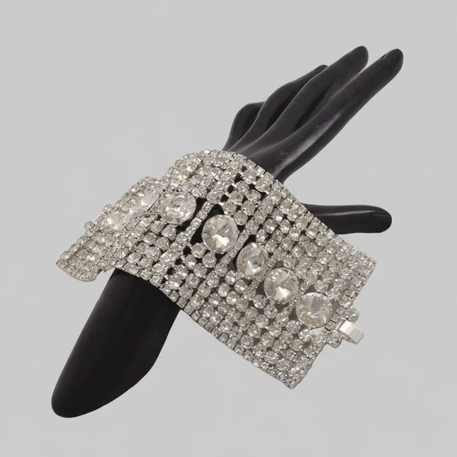 Gold-Plated Crystal Rhinestone Bracelet
