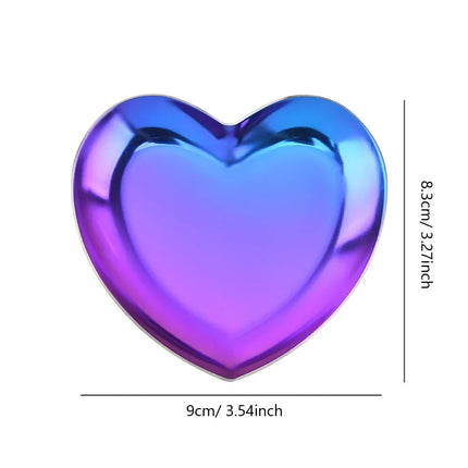 Heart-Shaped Metal Sorting Trays for Rhinestones and Beads