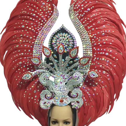 The Stardust Luminary – Premium Feathered Carnival & Samba Halo Headdress