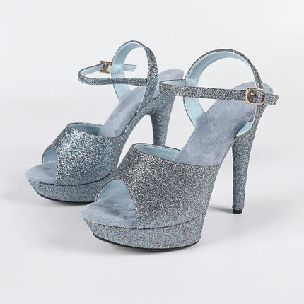 The Stardust Velvet Siren Stiletto – Luxury 13cm Platform Sandal