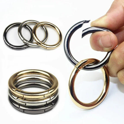 Metal Spring O-Ring Snap Clasp Clips for Bags, Keychains & DIY Crafts