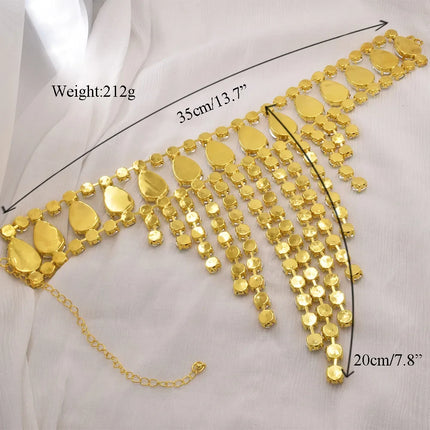 Rhinestone Glass Crystal & AB Drop Tassel Choker Necklace
