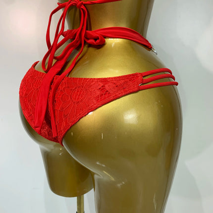 Crystal Diamond Bikini Two-Piece Set Sparkle Stage Performance Outfit