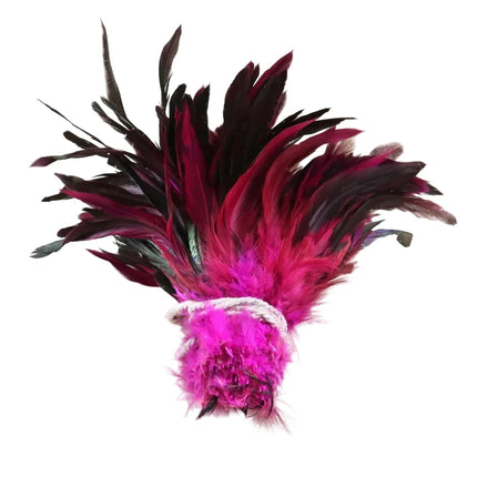 Natural Rooster Saddle Feather Strung Fringe (1 Roll)