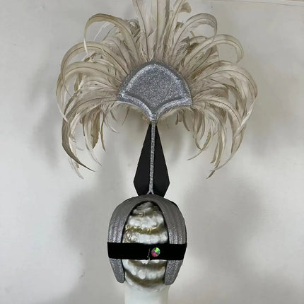 The Stardust Dionysia – Off-White Feather Carnival & Masque Ball Headdress