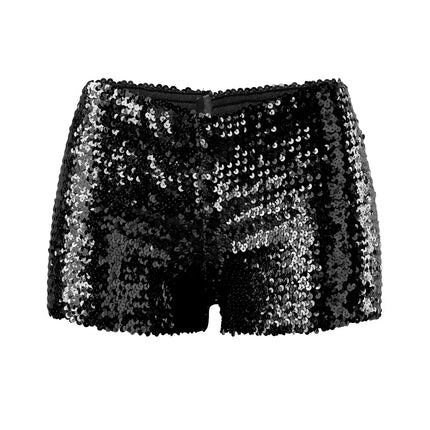The Stardust Encore Sequin Shorts – High-Waist Performance Hot Pants
