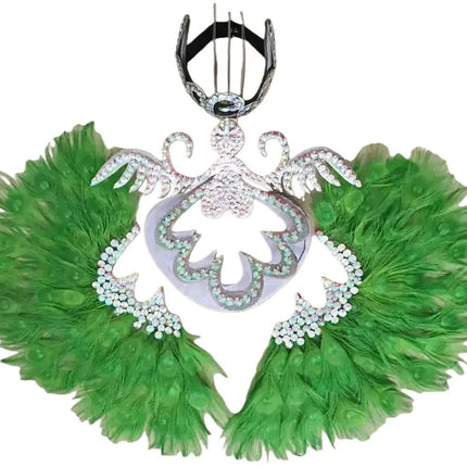 The Stardust Sovereign – Majestic Feathered Samba Carnival Headdress