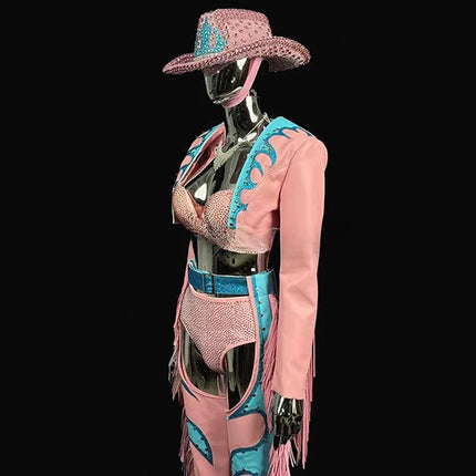The Stardust Rhinestone Rodeo – Pink Western Performance Suit